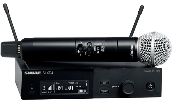 MICROFONE SEM FIO SHURE SLXD24/SM58 G58 DIGITAL