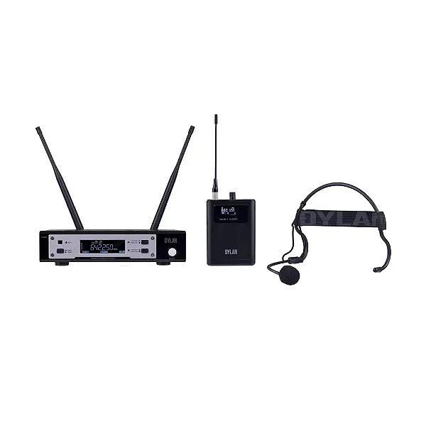 MICROFONE SEM FIO DYLAN D9003S HEADSET 200 CANAIS