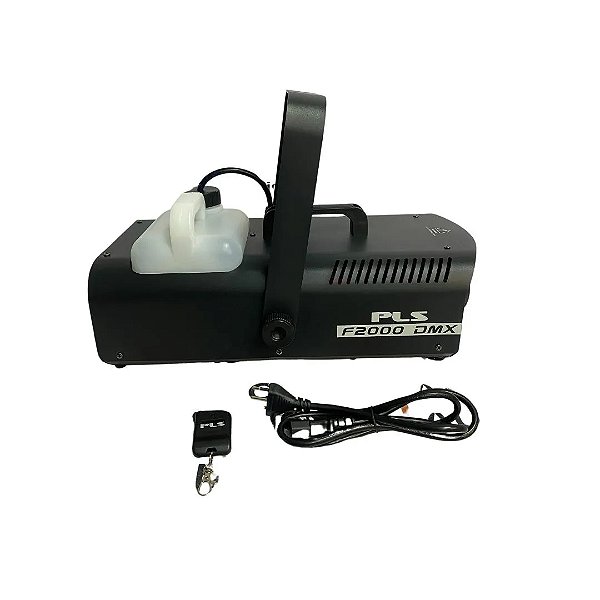 MAQUINA DE FUMAÇA 2000W PLS F-2000 220V COM CONTROLE REMOTO DMX