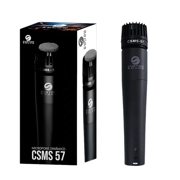 MICROFONE CUSTOM SOUND CSMS 57 COM CABO XLR - PRETO