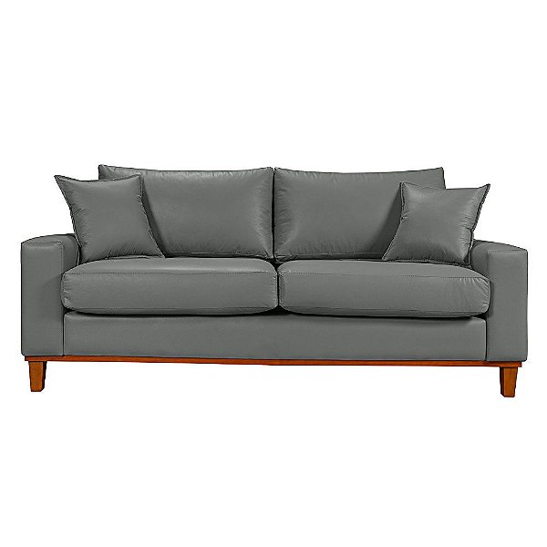 Sofá Para Sala, Escritório ou Recepção Living Istambul em Courino Cinza