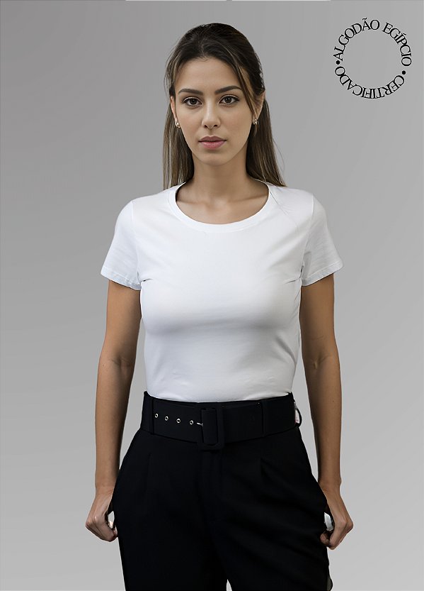 Camiseta Slim Comfy Algodão Egípcio Decote Redondo