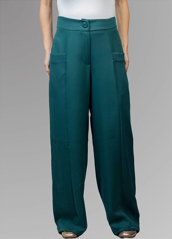 Calça Alfaiataria Pantalona Feminina