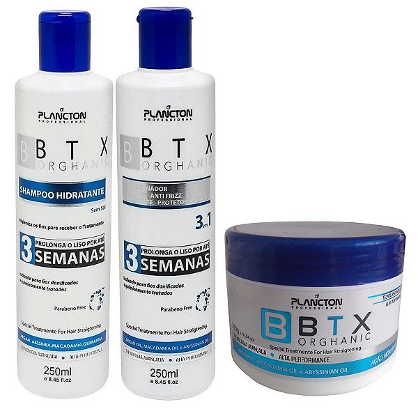 Kit Orghanic Plancton Shampoo, Condicionador E Botox 300gr