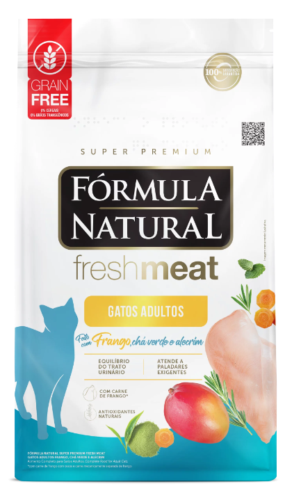 Ração Fórmula Natural Fresh Meat Gatos Adultos Frango 7 kg (14 pacotes de 500gr)