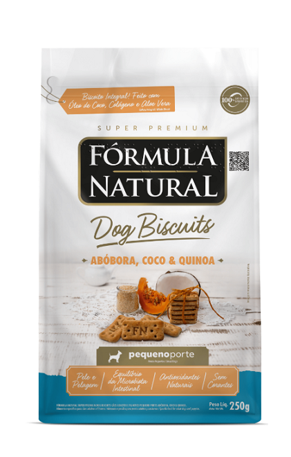 Fórmula Natural Dog Biscuit Abóbora, Coco e Quinoa Pequeno Porte 250gr