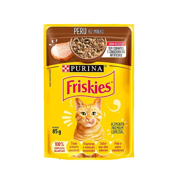 Sachê Friskies Peru ao Molho para Gatos 85gr