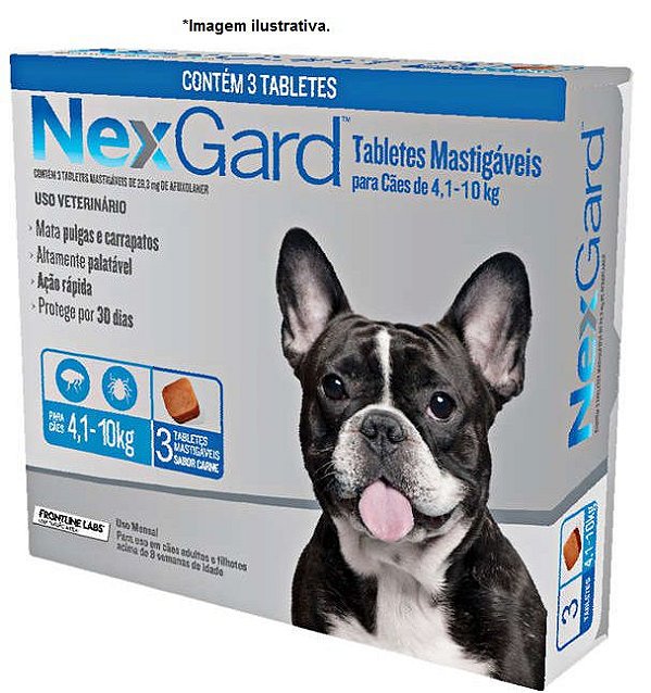 Antipulgas e Carrapatos NexGard Cães de 4 à 10kg combo