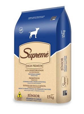 Ração Supreme High Premium Cães Júnior Frango e Carne 15kg