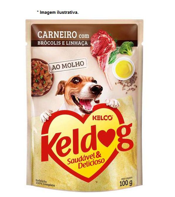 Sachê Keldog Carneiro, Brócolis e Linhaça 100gr