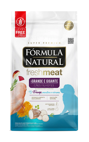 Ração Fórmula Natural Fresh Meat  Cães Filhotes Porte Grande e Gigantes 12 kg