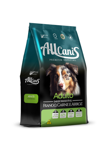Ração Cães Allcanis Adultos Frango e Carne 15kg