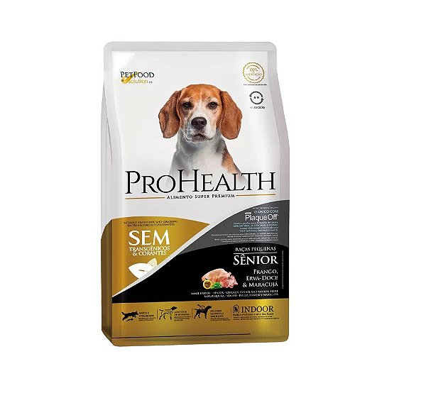 Ração ProHealth Cães Sênior Raças Pequenas de Frango, Erva Doce e Maracujá 2,5kg
