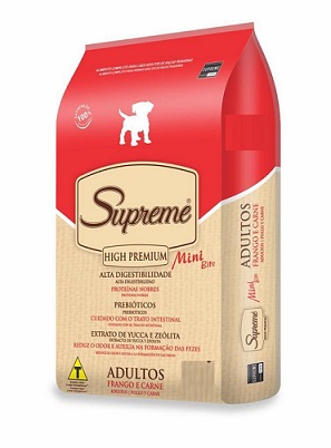 Ração Supreme High Premium Cães Adultos Mini Bits Frango e Carne 10,1 kg