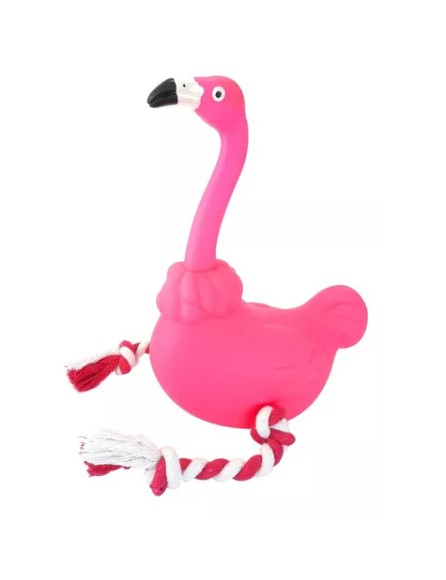 Brinquedo para Cães Flamingo com Corda    -Tamanho G                                        Ref.:10269