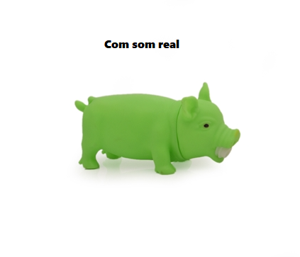 Brinquedo Cães Porco c/som real  aprox. 14cm               ref:RT9096