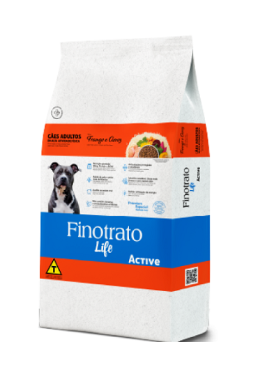 Ração Finotrato Prime Active Cães Adultos Raças Médias e Grandes 15kg
