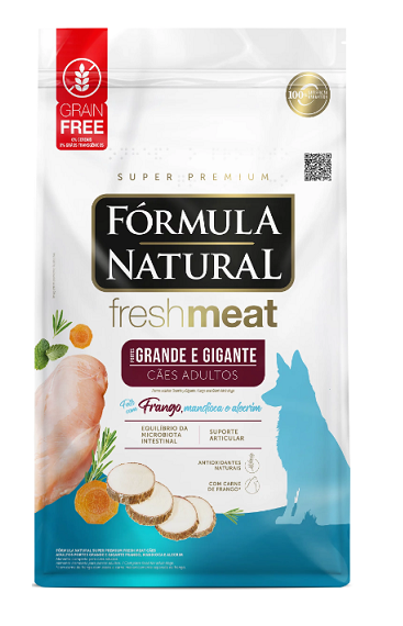 Ração Fórmula Natural Fresh Meat Cães Adultos Grande e Gigante 12kg