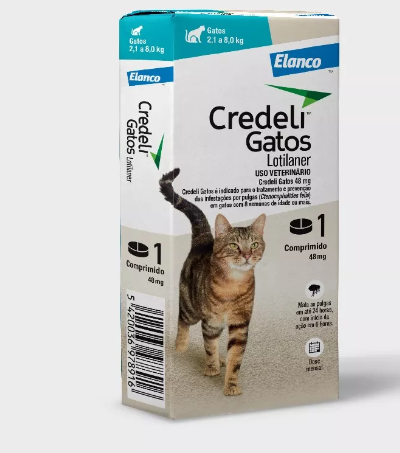 Antipulgas Credeli 48mg para Gatos 2,1 kg à 8,0 kg
