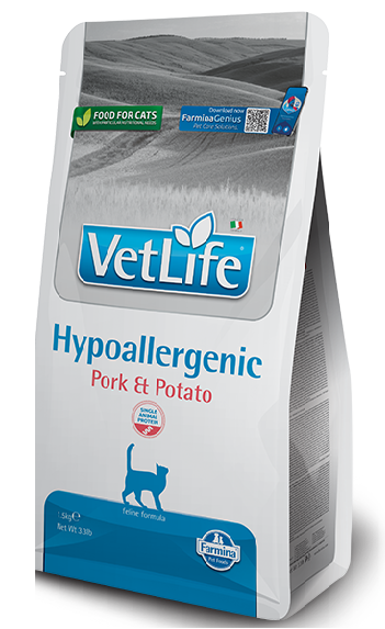 Ração Vet Life Gatos Hypoallergenic 2kg