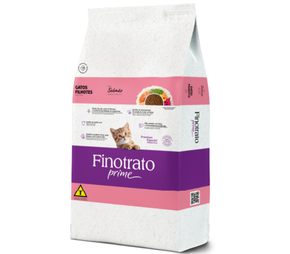 Ração Finotrato Prime Gatos Filhotes Salmão