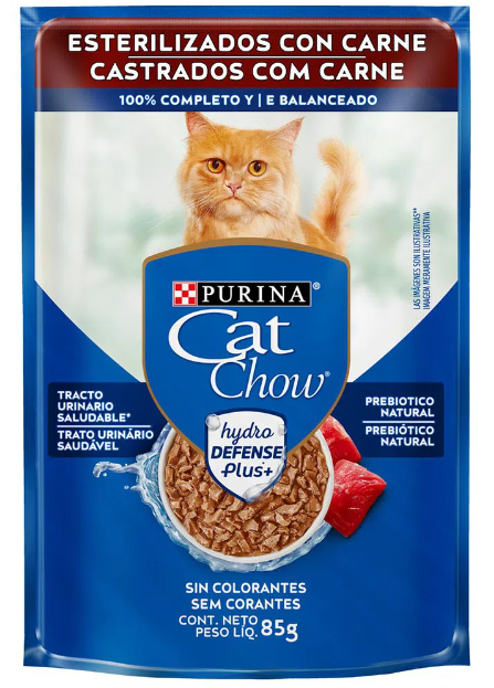 Sachê Cat Chow Carne Castrado 85g