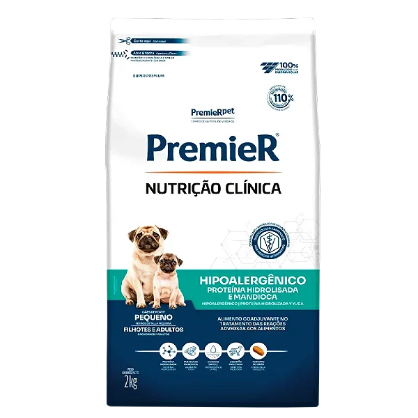 Ração Premier Nutrição Clínica Hipoalergênico Hidrolisada Cães Pequeno Porte