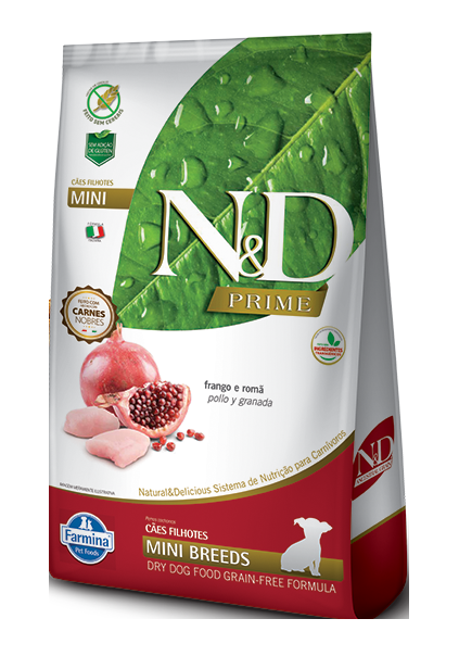 Ração N&D Prime Cães Filhotes Mini Frango