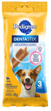 Petisco Pedigree Dentastix para Cães Adultos Porte Pequeno Sabor Carne 45gr