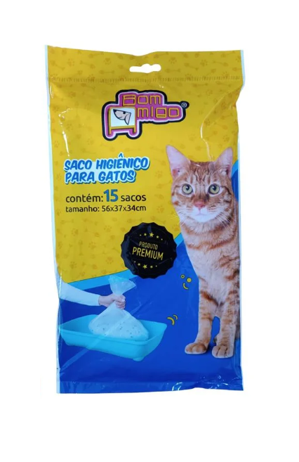 Saco Higiênico para Caixa Areia de Gatos - 15unidades