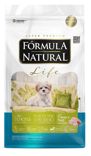 Ração Fórmula Natural Life Cães Filhotes Portes Mini e Pequenos