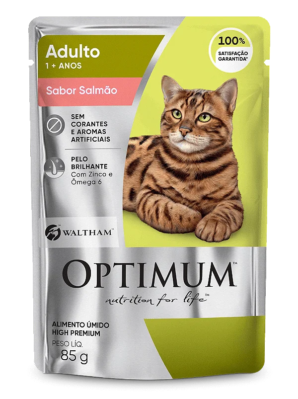 Sachê Optimum Cat Adultos Salmão 85gr