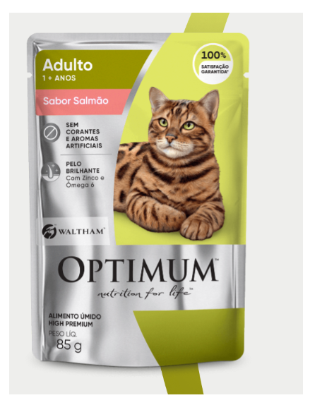 Sachê Optimum Cat Adultos Salmão 85gr