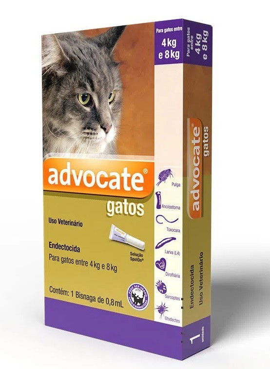 Antipulgas Advocate Gatos de 4 a 8kg        1 pipeta