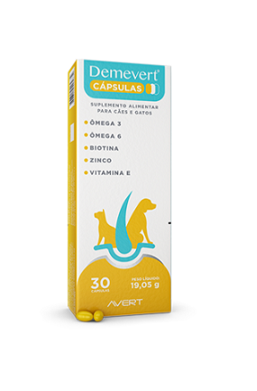 Demevert 30 Cápsulas  (Cães e Gatos)