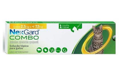 Nexgard Combo Solução Tópica para Gatos 1-unidade 0,9ml