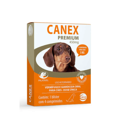 Vermífugo Canex Premium 5kg 4 comprimidos