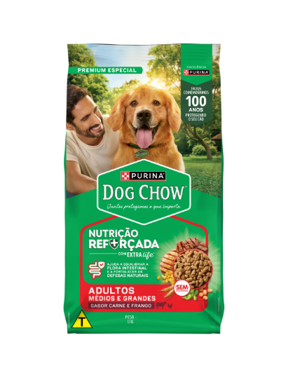 Ração Dog Chow Adultos Raças Médias e Grandes Carne e Frango  15kg