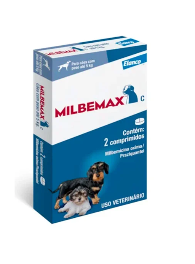 Milbemax Cães até 5kg 2 Comprimidos