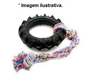 Brinquedo para Cães Pneu maciço com Corda G
