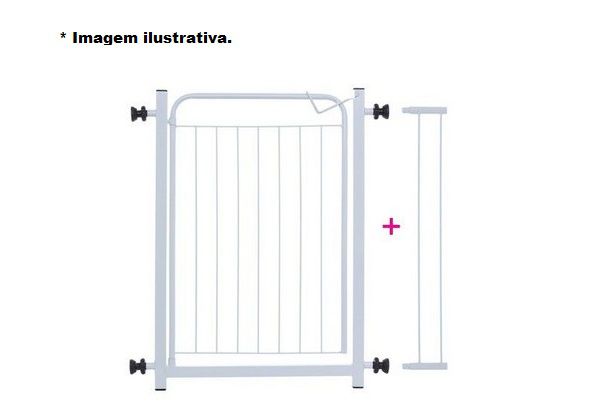 Portão Pet de Segurança com Prolongador 10cm (cor disponível: branco)