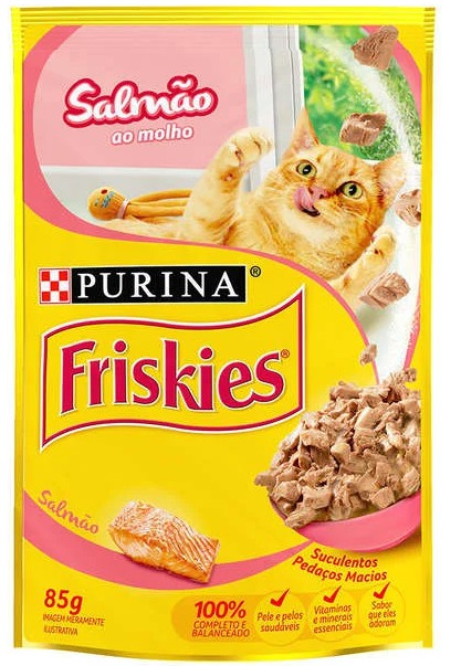 Sachê Friskies para Gatos Adultos Salmão ao Molho 85g