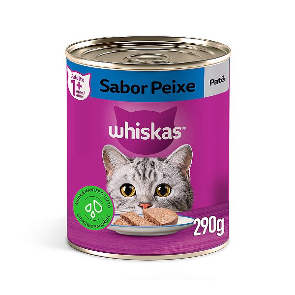 Ração Úmida Whiskas Lata Peixe Patê - 290g