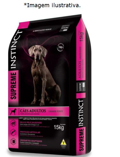 Ração Supreme Instinct Cães Adultos Raças Grandes 15kg