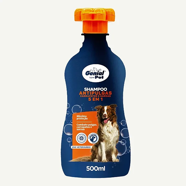 Shampoo Antipulgas Genial Pet 500ml (Cães)