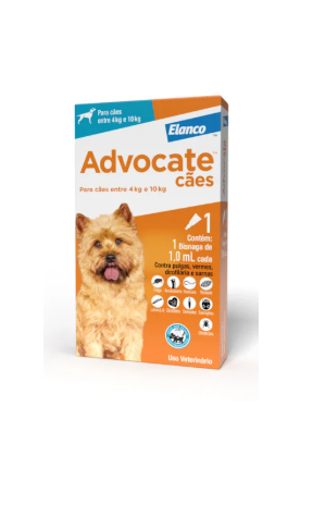 Antipulgas Advocate para Cães de 4 a 10 Kg 1,0ML