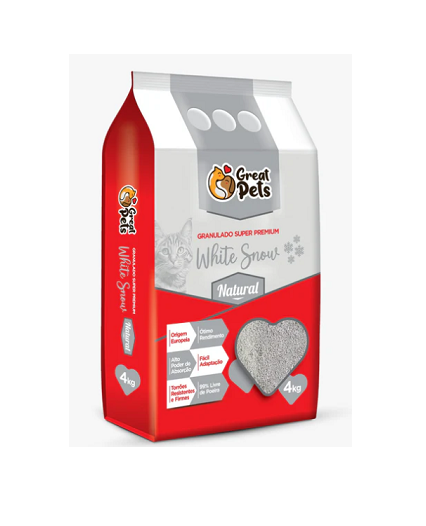 Granulado Sanitário Great Pets White Snow 4kg