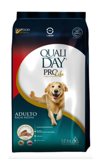 Ração Qualiday ProLife Cães Adultos Raças Médias