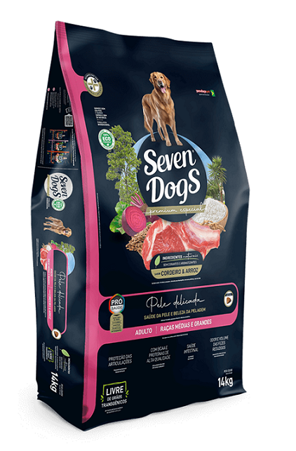 Ração Seven Dogs Adultos Raças Médias e Grandes Cordeiro