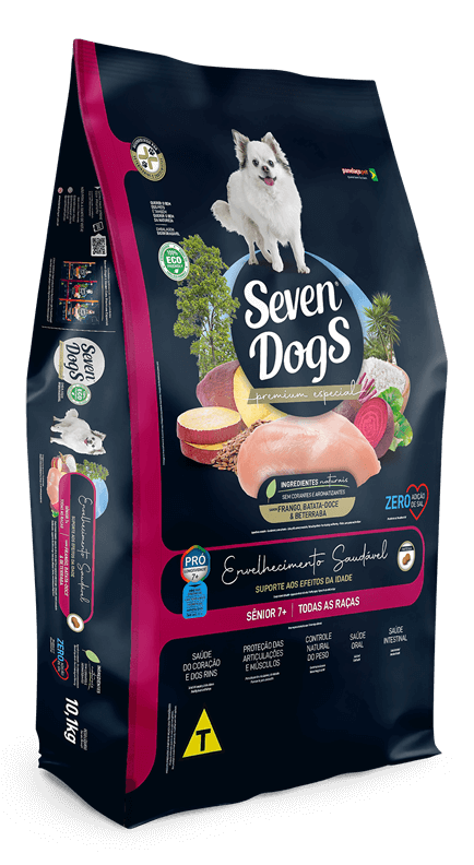 Ração Seven Dogs Senior 7+ Raças Pequenas e Mini